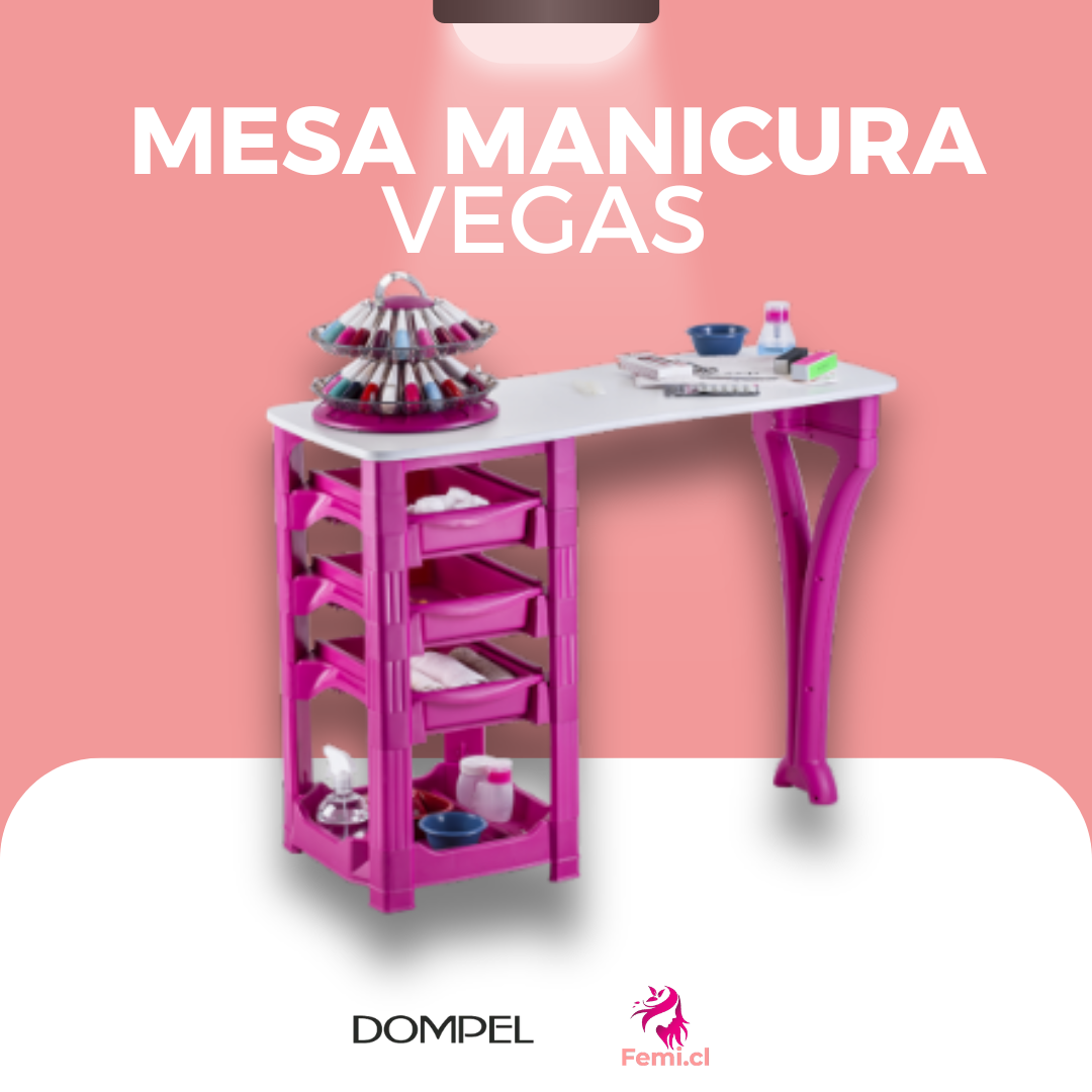 Mesa Manicura Vegas Rosa